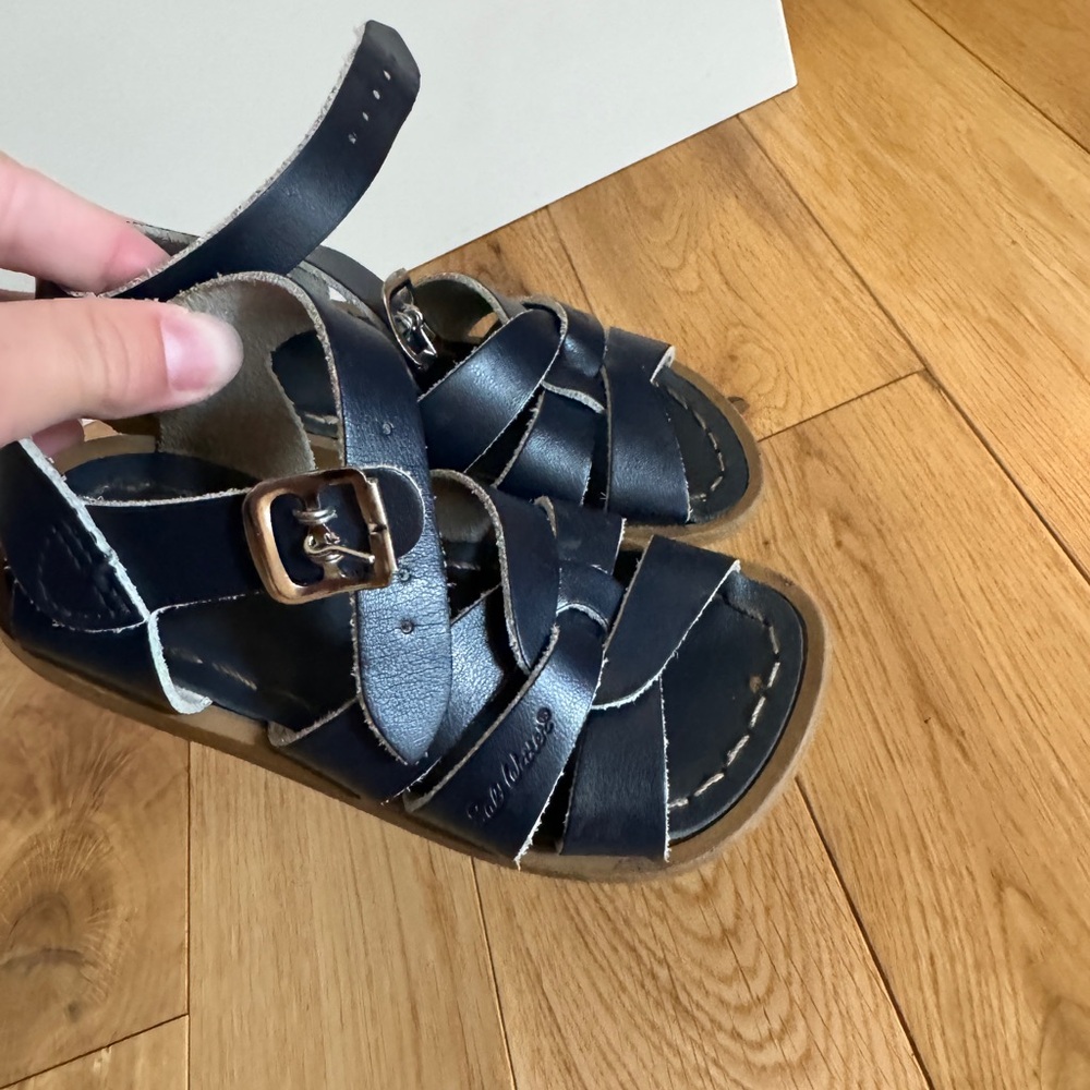 Kids navy blue salt water sandals